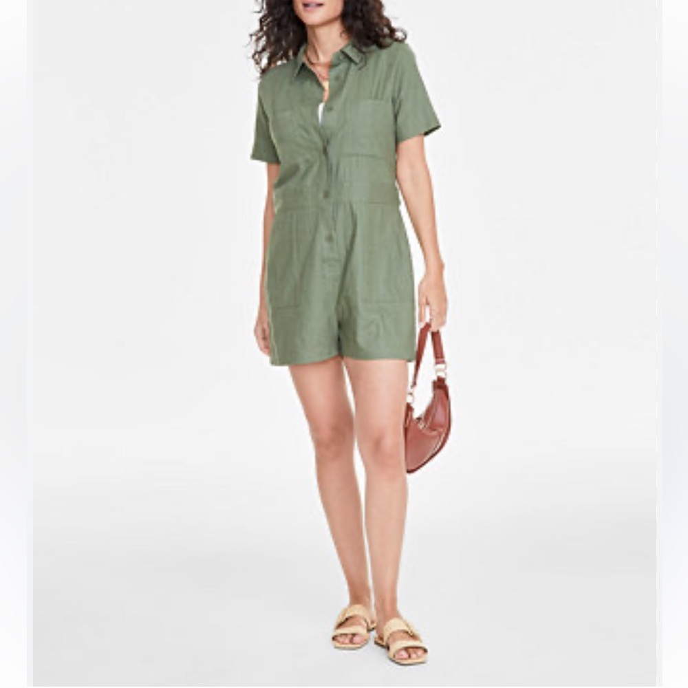 On 34th NWT Olive Green Romper